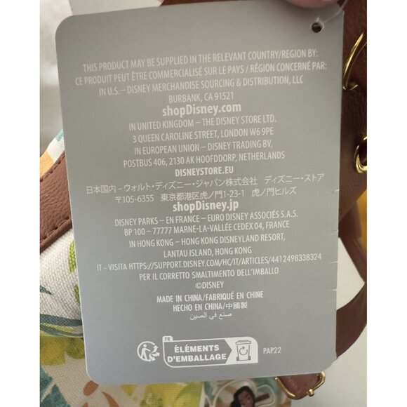 NEW! Disney Moana Canvas Swim Bag Hawaiian Print & Embroidered Patch Handbag - Picture 9 of 10